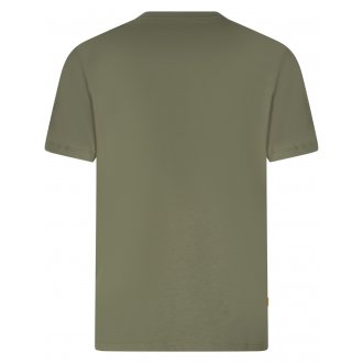 T-shirt col rond Timberland en coton avec manches courtes vert kaki