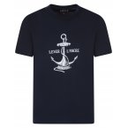 T-shirt col rond Armor Lux en coton manches courtes bleu marine