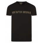 T-shirt col rond Von Dutch en coton avec manches courtes noir logo imprimé