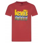 T-shirt Junior Garçon avec manches courtes et col rond Levi's® coton rouge