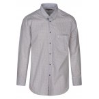 Chemise ample Bande Originale en coton avec manches longues et col à bouton caché blanche imprimé abstrait