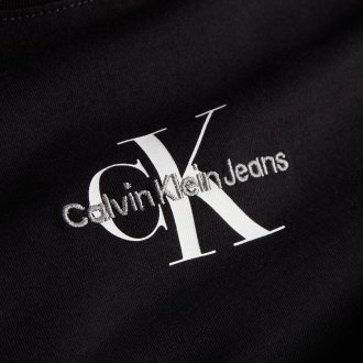 T-shirt col rond Calvin Klein en coton biologique avec manches courtes noir