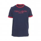 Tee-shirt col rond Teddy Smith Junior Ticlass en coton bleu marine floqué en bordeaux