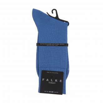 Chaussettes Tiago Falke en fil d'écosse bleu