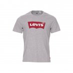 Tee-shirt col rond Levi's Housemark en coton gris clair floqué du logo en rouge