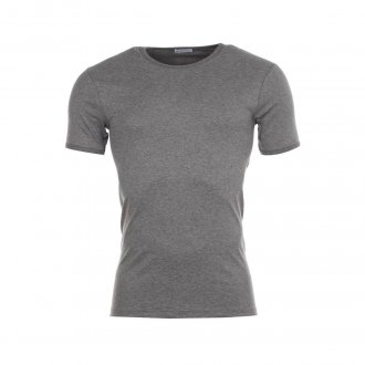 Tee-Shirt gris col rond en pur coton hypoallergénique 