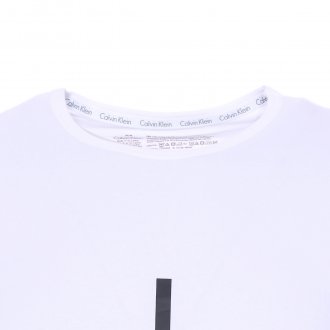 Tee-shirt Calvin Klein en coton stretch blanc floqué