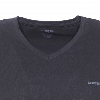 Lot de 3 tee-shirts col V Diesel en coton noir