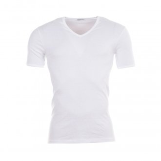 Lot de 4 tee-shirts à col v Eminence en coton blanc