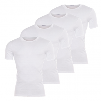 Lot de 4 tee-shirts à col ras du cou Eminence en coton blanc
