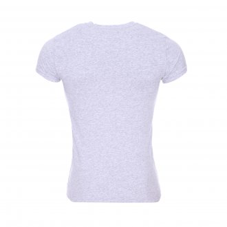 Tee-shirt col rond Emporio Armani en coton gris chiné