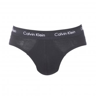 Lot de 3 slips Calvin Klein en coton stretch bleu marine, noir et bleu roi