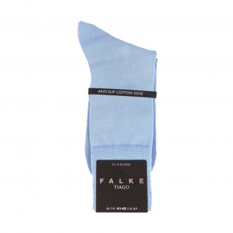 Chaussettes Tiago Falke en fil d'Ecosse bleu ciel