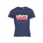 Tee-shirt col rond Levi's Sportswear Logo Graphic 84 en coton bleu marine floqué