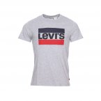 Tee-shirt col rond Levi's Sportswear Logo Graphic 84 en coton gris chiné floqué