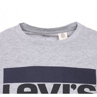Tee-shirt col rond Levi's Sportswear Logo Graphic 84 en coton gris chiné floqué