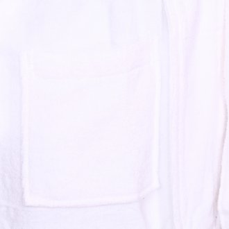 Peignoir de bain Calvin Klein en coton blanc brodé ton sur ton sur les manches
