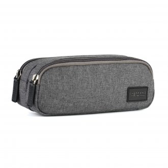 Trousse Chabrand Select en toile gris anthracite chiné