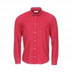 Chemise droite Harris Wilson Dano en flanelle de coton rouge cerise chiné