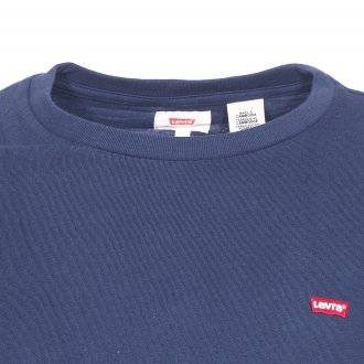 Tee-shirt manches longues col rond Levi's Original en coton bleu marine à logo