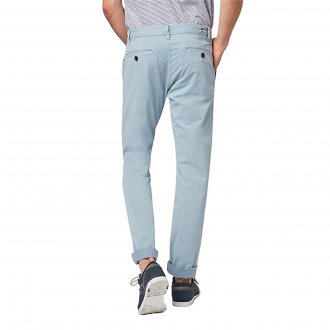 Pantalon chino Tom Tailor en coton stretch bleu ciel
