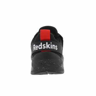 Baskets Redskins Epuis en toile noire à détails blancs et rouges