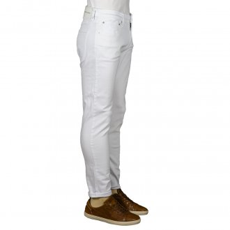 Jean skinny Calvin Klein Jeans en coton stretch blanc