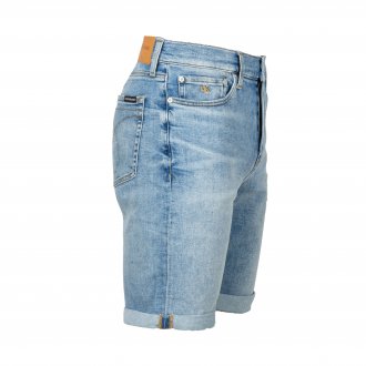 Short en jean Calvin Klein Jeans en coton mélangé stretch bleu clair