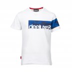 Tee-shirt col rond Deeluxe Est. 74 Junior Gables en coton blanc floqué en bleu