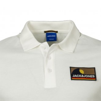 Polo Jack & Jones Orbadge en coton blanc