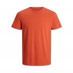 Tee-shirt col rond Jack & Jones Organic en coton biologique rouge orangé