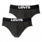 Lot de 2 slips Levi's® Underwear en coton stretch noir