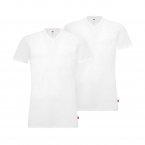 Lot de 2 tee-shirts col V Levi's® en coton stretch blanc