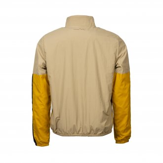 Veste coupe-vent à capuche Teddy Smith B-Herman à opposition de couleurs beige, bleu marine et jaune