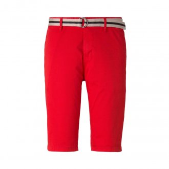 Short Chino Tom Tailor en coton stretch rouge