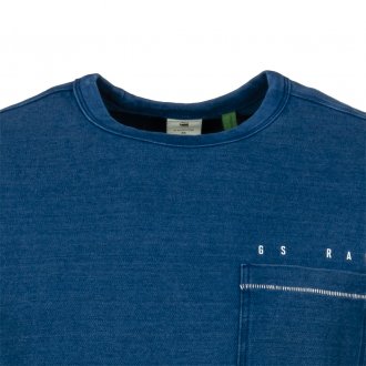 Tee-shirt col rond G-star en coton bleu indigo