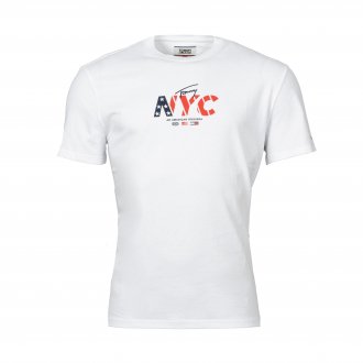 Tee-shirt col rond Tommy Jeans en coton blanc à logo