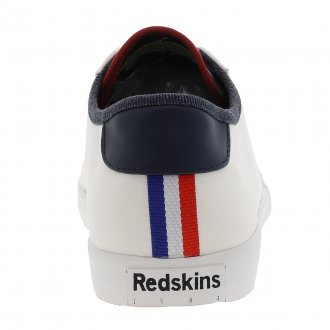 Baskets Redskins Rigel blanche à détails bleu marine