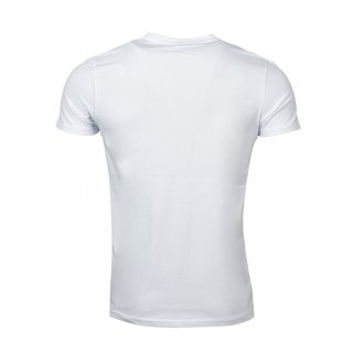 Tee-shirt col rond Redskins Malcom en coton stretch blanc floqué