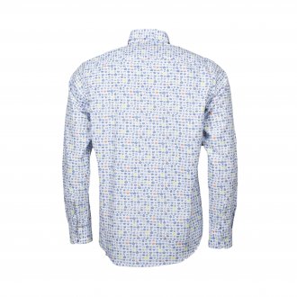 Chemise coupe droite Turmell Calcena en coton blanc à motifs couronnes