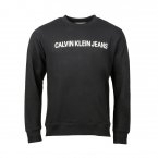 Sweat col rond Calvin Klein Jeans Institutional Logo en coton noir