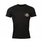 Tee-shirt col rond Diesel Diegos en coton noir floqué en rouge et blanc