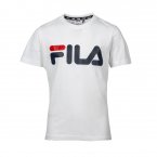 Tee-shirt col rond Fila Gaia en coton blanc floqué