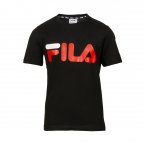 Tee-shirt col rond Fila Gaia en coton noir floqué