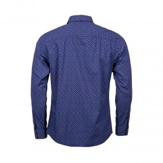 Chemise cintrée Jack & Jones Premium Matthew en coton bleu marine à micro motif