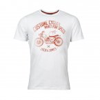 Tee-shirt col rond Jack & Jones Premium en coton blanc floqué en rouge