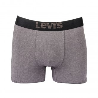 Lot de 2 boxers Levi's Nasturtium en coton stretch noir et gris