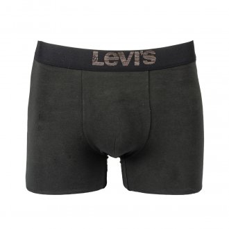 Lot de 2 boxers Levi's Nasturtium en coton stretch noir et gris