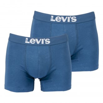 Lot de 2 boxers longs Levi's® Underwear en coton stretch bleu indigo