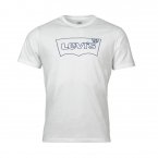 Tee-shirt col rond Levi's Housemark Graphic en coton blanc floqué bleu marine